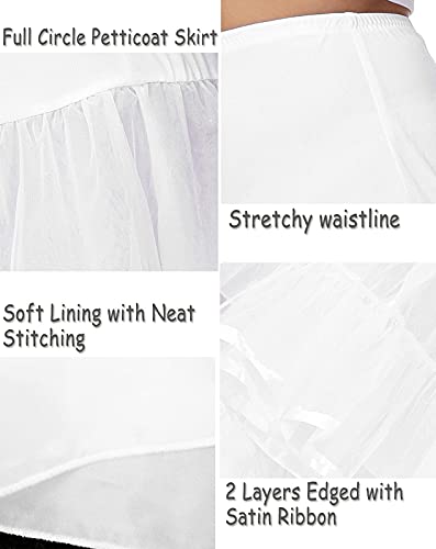 Vanrose Jan Calf Length Petticoat 30 inch for Women Fluffy Tutu Skirt 50s Vintage Underskirt Crinoline4