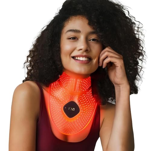 faq 211-8 light neck amp dcollet mask - wireless amp lightweight silicone masks - flexible-fit amp full coverage - wearable skin care