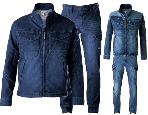 [���j�t�H�[���W���p��] 2025�N���f�� EVENRIVER �C�[�u�����o�[ �X�g���b�` �f�j�� �u���]�� �㉺�Z�b�g �H�~ �W���P�b�g USD1507 USD1502 S~5L ��ƕ� ��ƒ��f�j���X�g���b�`�㉺�Z�b�g, �u���]�����J�[�S�p���c, �G�N