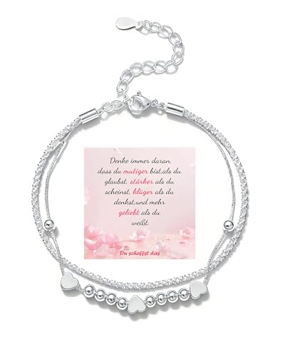 Kenqlot Armband M&auml;dchen,Herz Schmuck Teenager Geschenke f&uuml;r M&auml;dchen 12 13 14 15 16 17 18 19 20 21 Jahre,Weihnachten Geburtstag Geschenke f&uuml;r Tochter Schwestern Besten Freundin