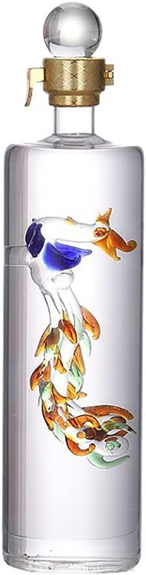 Phoenix Whiskey Decanter, Glass Wine Decanter Built-In Dragon Design, 500ML Liquor Decanter For Scotch Vodka Whiskey Scotch Rum Tequila (phoenix)