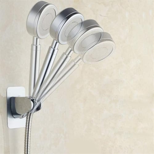 Soporte de cabezal de ducha ajustable y universal de ABS para pared de baño 3