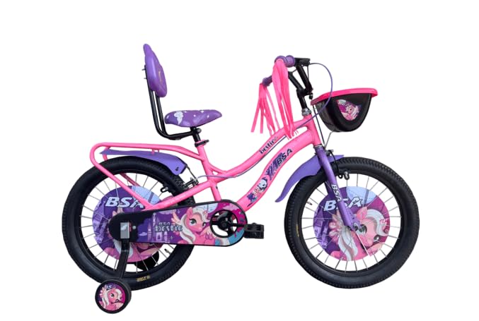 BSA Bestie Kids Bicycle 20t Stylish and Durable Bike for Young Riders | Pink & Purple Design with Training Wheels, Adjustable Seat, Basket & Safety Features | Ideal for 6-9 Years-image-15