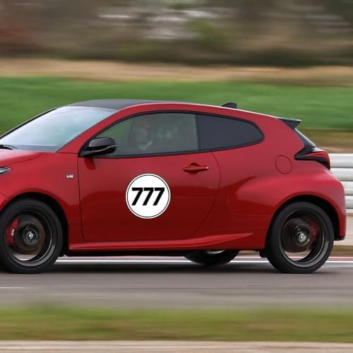 MC MOTOPARTS 2 pcs Custom Classic Magnetic Round Racing Number Size 8 to 18 inch for Rally Car Autocross Motorsport Track Day