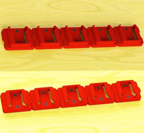 Gijok Battery Holder for Milwaukee 18 18V Battery (No Battery), 10Packs Wall Mount Batteries Storage for Wall, Work Van, Shelf, Toolbox