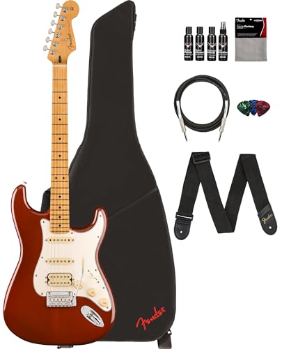 Fender Player II Stratocaster HSS - �������J�o�[�X�g�o���h���A�c�C�[�h�P�[�X�A�X�g���b�v�A���A�y��P�[�u���A�s�b�N�A�I�[�X�e�B���o�U�[�����DVD�t��