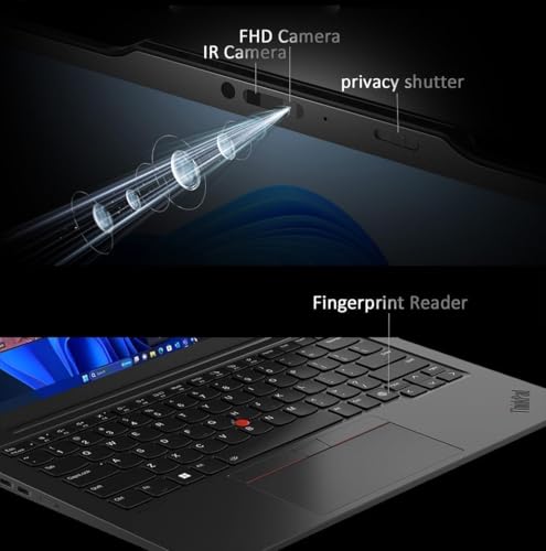 Image of Lenovo ThinkPad X1 Carbon Gen 12 Laptop (14 inch FHD+ Touchscreen, Intel Core Ultra 7 165U vPro, 32GB 6400MHz DDR5, 1TB SSD), Backlit, Fingerprint Reader, IR Webcam, 2x Thunderbolt 4, Win 11 Pro, AI PC