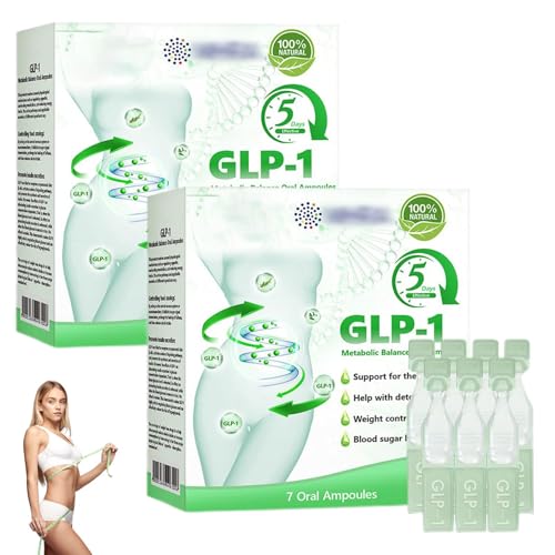 GLP-1 Metabolic Balance Oral Ampoules, Advanced GLP-1 Drops, GLP-1 Oral Solution, GLP-1 Peptide Complex Serum, Natural GLP-1 Liquid for Men & Women (2)