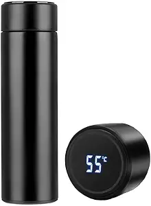 Smart Temperature Display Water Bottle, Stainless Steel Vacuum Insulated, 500ml, Multiple Colors