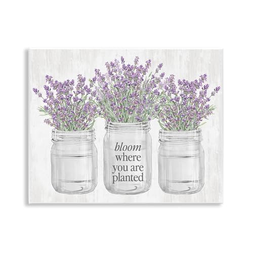 Inspirational Floral Jar, 11 x 14 Inch Mounted Print on Wall Plaque