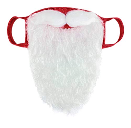 Encased (2 Pack) Face Mask Funny Bearded Holiday Santa Costume For Adults For Christmas 2021 (One Size Fits All) #TOP3
