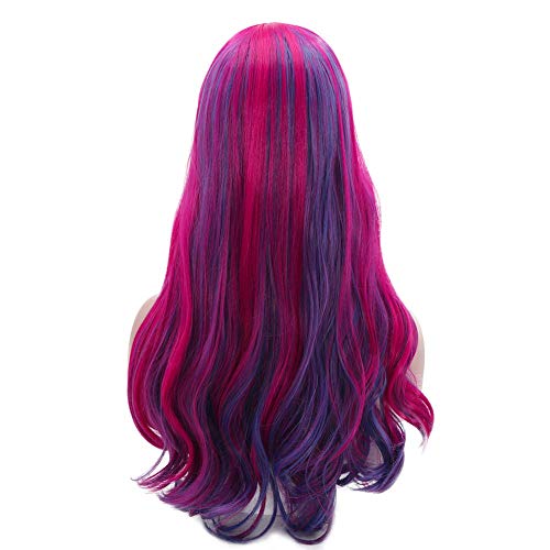 Long purple & pink wig - Image 6