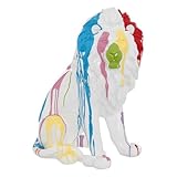 Poids : 5 kg Atmosphera - Statuette Lion - Blanc - 46x60 cm