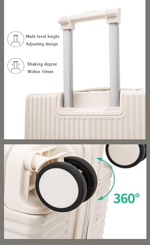 Image of Suitcase, Suitcase Hard Shell with Front Opening USB Socket and Beverage Rack, Suitcase,2,24in
