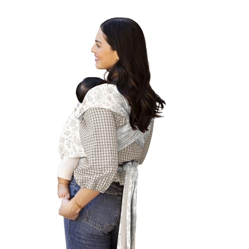 Image of Moby Baby Wrap Carrier Classic for Newborns to Toddlers (8-33lbs), Infant Sling Carrier, Lightweight & Hands Free Design, Adjustable for All Body Types (Bandana)