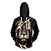 Produktbild Kapuzenpullover Für Herren,Herren Langarm Pullover Hoodie 3D Print Geheimnisvoller Löwe Kapuzen Sweatshirt Pullover Mit Taschen Durchgehender Reißverschluss Tunnelzug Kapuzenpulli Für Herren Dame