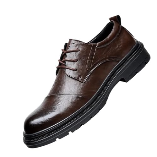 Men's Fashion Classic Dress Shoes Leather Formal Work Business Walking Platform Non-Slip Leather Oxford Shoes