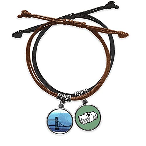Pulsera de cuerda de mano con cierre ajustable que no causa alergias ni rozaduras