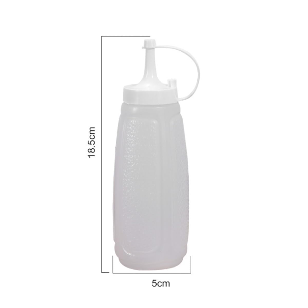 Dispensador De Botella para Salsa Juego De 5 Botellas De Plástico con Tapa, Botella For Condimentos, Salsa For Ensalada, Salsa De Tomate, Mermelada(Rot)