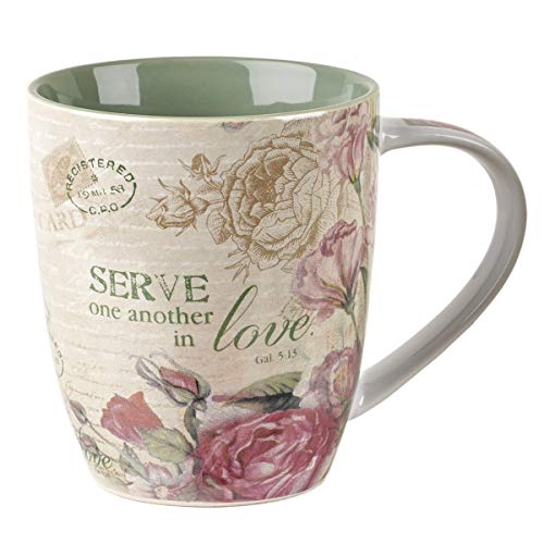 Christian Art Gifts Ceramic Coffee/Tea Mug Set For Women | Vintage Botanic Floral Inspirations Design Bible Verse Mug Set | Boxed Set/4 Coffee Cups #TOP5