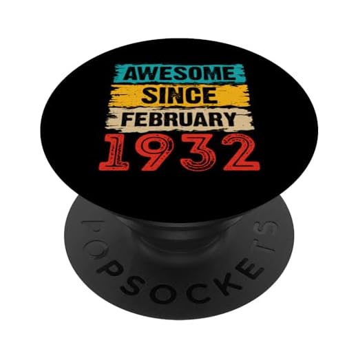 92 años impresionante desde febrero de 1932 regalos de cumpleaños 92 PopSockets PopGrip Intercambiable