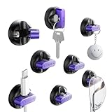 LISEN(ライセン) 磁気ケーブルクリップ [1S スナップオン] コードホルダー オフィスデスクオーガナイザー アクセサリー 強力粘着パッド4個付き ワイヤーオーガナイザー ナイトスタンド ホーム 壁 車 デスクトップ用 パープル