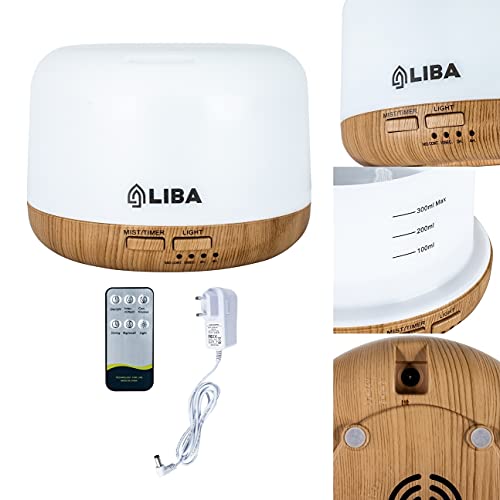 Difusor De Aroma Com Vaporizador E Umidificador, Led 7 Cores, Com Controle Remoto