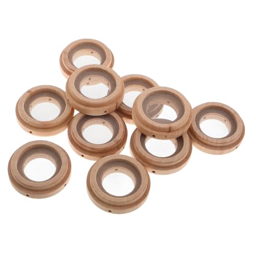 SAFIGLE 10 Unidades De Soporte Para Anillo De Jade Productos Medicinales Para La Salud Cono De Palos Silvestres Naturales Almohadilla De Acero Inoxidable Beige