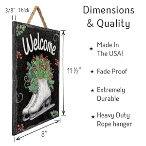 Mywordwelcomewskatehollyslateimpressionsfrontdoorwallhangingwelcomesignwinterholidayrusticfarmhousehomedecorforyourlivingroomdiningroomkitchenbedroomfrontdoor Urban Country Home Decor My word welcome w skate holly slate impressions front door wall hanging welcome sign winter holiday rustic farmhouse home decor for your living room dining room kitchen bedroom front door urban country home decor