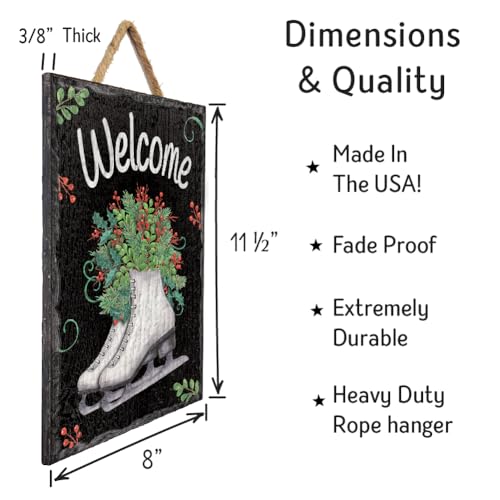 Mywordwelcomewskatehollyslateimpressionsfrontdoorwallhangingwelcomesignwinterholidayrusticfarmhousehomedecorforyourlivingroomdiningroomkitchenbedroomfrontdoor Urban Country Home Decor My word welcome w skate holly slate impressions front door wall hanging welcome sign winter holiday rustic farmhouse home decor for your living room dining room kitchen bedroom front door urban country home decor