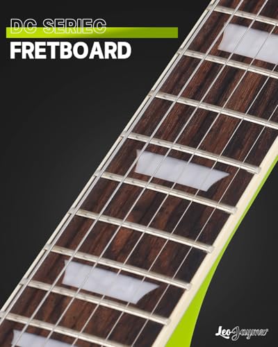 Image of Leo Jaymz 39 Inch Solid Body Electric Guitar - Poplar Wood Body,Maple Neck and Laurel Wood Fretboard (Fluorescent Green)