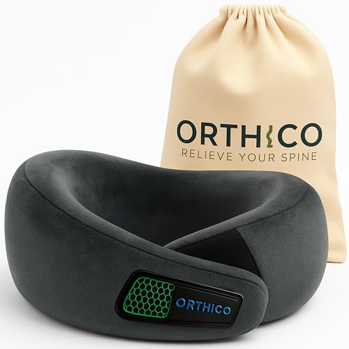 Travel Neck Pillow for Travelling - Gel Infused Memory Foam Neck P...