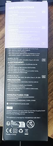 Foto von Stylocks Mini-Glätteisen für kurzes Haar, kleines Haarglätter passt in die Handtasche, duale Spannungsversorgung, Keramik-Heizplatte, Schwarz.Muttertag