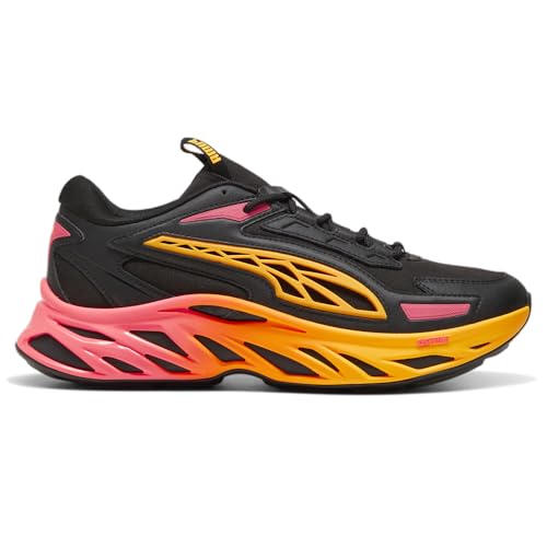 PUMA Mens Exotek Nitro Fire Glow Lace Up Sneakers Shoes Casual - Black, Orange - Size 11.5 M