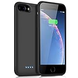 Battery Case for iPhone 8 Plus/7 Plus, [8500mAh] Xooparc Protective Portable Charging Case Rechargeable Extended Battery Pack for Apple iPhone 8 Plus&7 Plus (5.5') Backup Power Bank Cover - Black