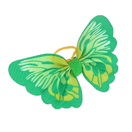 CIYODO 20個 犬の毛のロープ 大型犬用の犬用ハーネス 犬のカーシートカバー 犬の毛の弓 犬のネクタイ 子犬用パッド ペットの頭 犬のアクセサリー 大型犬用の犬毛弓 犬の染料 Green