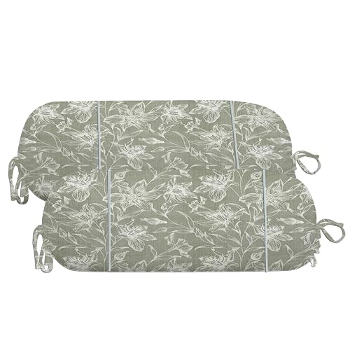 Image of Trance Home Linen 100% Cotton 16x32 inch 200TC Pipe-in Bolster Cover | Bolster Pillow Cover to fit 24 inch Length 9 inch Dia | Pack of 2 Bolster Cover only (16x32 inch, Serenity Misty Green)