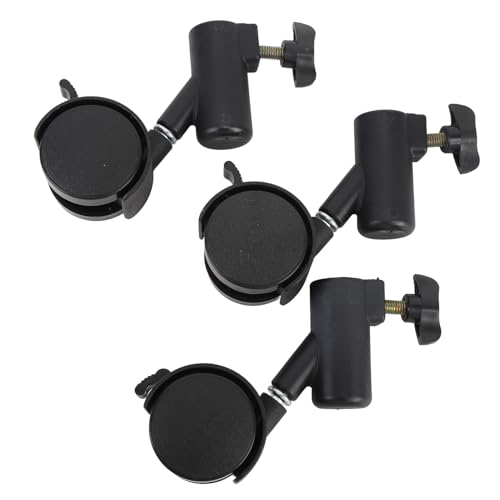 Image of Light Stand Wheels, 16MM Light Stand Wheels Set 3pcs, Silent and Smooth Rolling, Photography C Stand Wheels with Brake for Photo Studio Video