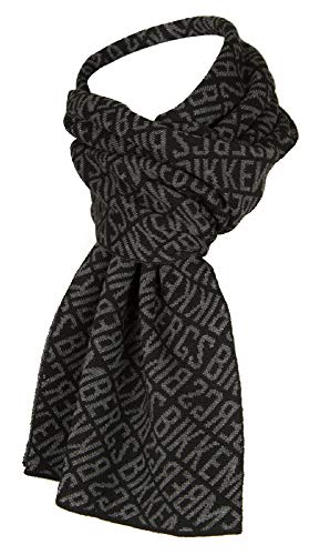 Écharpe Bikkembergs en laine noire 180x30 cm : votre alliée style pour affronter le froid urbain