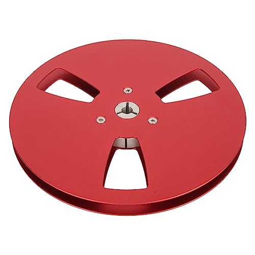 7 Inch Empty Tape Reel, Full Aluminum Blank Tape Reel to Reel Recorder Empty Spool, Pack of 1, for StuderNagra, Black Silver Gold Blue Red (#13)
