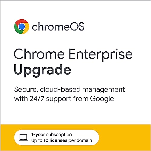 Chrome Enterprise Upgrade | 1-Year Subscription | Up to 10 Licenses per Domain | Available for new Chrome Enterprise customers