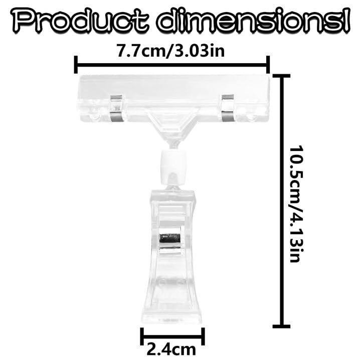 Porta Precios 10 Clips Giratorios Para Etiquetas - Supermercados Y Oficinas Portaprecios Plastico