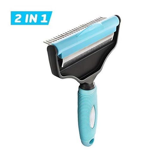 TOPERSUN 2 en 1 Cepillo para Perros y Gatos Peine Rascador Quitapelos para Mascotas para Limpiar Mascotas Medianas Y Grandes Reduce Eficazmente La Caida de Pelo hasta 95%