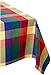 DII Checkered Collection Tabletop, Tablecloth, 52x52, Summer Check DII Checkered Collection Tabletop, Tablecloth, 52x52, Summer Check