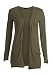 Crazy Girls Womens Boyfriend Pocket Cardigan Jersey Shrug (S/M-US6/8, Khaki)