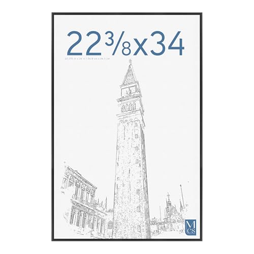 MCS Original Poster Frame 22.375x34 Black Lightweight Vertical & Horizontal Wall Hanging Large Picture Frame for Posters, Art Prints & Gallery Wall (1-Pack)