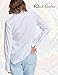 Robert Graham Womens Priscilla Long Sleeve Woven Button Down Shirt, White, Large