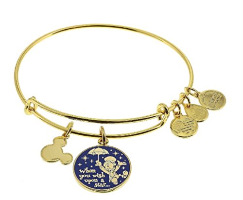 Disney Parks Alex And Ani Jiminy Cricket When You Wish Upon A Star Bracelet (Gold Finish) #TOP13