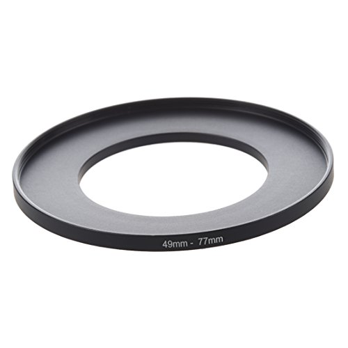 Cwmiibili Camera Lens Filter Step Up Ring 49mm-77mm Adapter Black