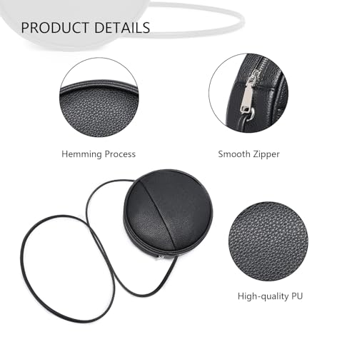 Image of Circle Crossbody Bag for Women NYLON Circle Purse with Zipper Adjustable Knot Shoulder Straps